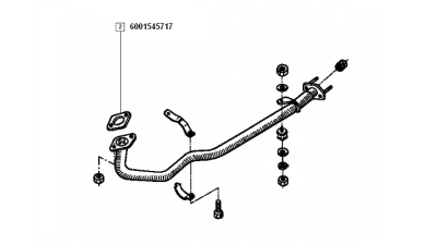 Garnitura Tub Coborare, Saxofon Dacia 1304 1305 1307 Pick-Up 1.9 Diesel, 6001545717,  piesa originala OE
