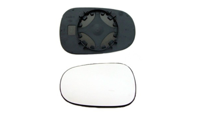 Geam oglinda Dacia Solenza, Logan Berlina 2004-2007, Nissan Micra (K12), 01.2003-2010, Renault Clio, 1994-2012, Megane 1995-2002; Modus 2004-2007; Scenic 1999-2003; partea Stanga=Dreapta, culoare sticla crom, asferica, fara incalzire; 7701040426;