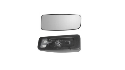 Geam oglinda exterioara cu suport fixare Mercedes Sprinter, 2009-2018, Sprinter W910, 2018-, Vw Crafter (2e), 2009-04.2017, Dreapta, incalzita; panoramica; cromat; inferior; fixare rotunda