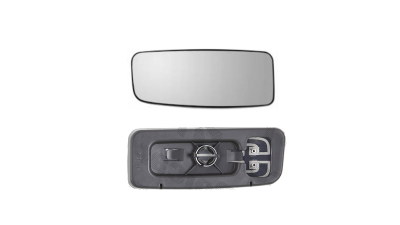Geam oglinda exterioara cu suport fixare Mercedes Sprinter 209-524, 2009-2018, Sprinter W910, 2018-, Vw Crafter (2e), 2009-04.2017, Stanga, incalzita; panoramica; inferior; pentru oglinzi OE, View Max
