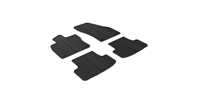 Set covorase auto din cauciuc Skoda Karoq SUV 11.2017-,Negru, Gledring, 4 buc.