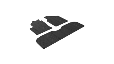 Set covorase auto din cauciuc Vw Sharan 1996-2010, Seat Alhambra 1996-2010, Negru, Gledring, 5 buc.