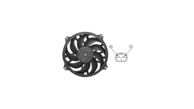 GMV radiator electroventilator Citroen Berlingo, 2002-2008 Motorizare 2, 0 Hdi 66kw, Citroen C8, 2002-2008 Motorizare 2, 0 100kw Benzina, tip climatizare cu AC, cutie Manuala, dimensiune 500W/385mm, cu 2 pini, plastic, Aftermarket