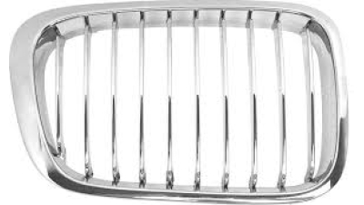 Grila radiator Bmw Seria 3 (E46), Sedan/Combi, 06.1998-09.2001, dreapta, crom, 51118226612, ORIGINALA