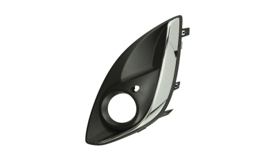 Grila bara fata Opel Corsa D, 01.2011-12.2014, Stanga, 1400873, 55B1273J cu locas pentru proiectoare,insertie crom