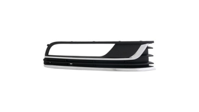 Grila bara fata VW Passat (B7 (36)), 11.2010-2015, Dreapta, 3AA8546629B9, 95D127-2 cu locas pentru proiectoare, 2 insertii crom