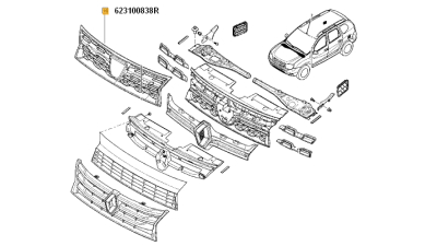 Grila Calandru Radiator Dacia Duster 2013-2018 Negru