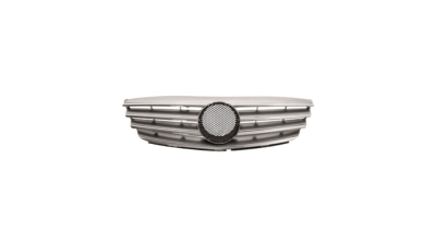 Grila radiator Mercedes Clasa B (W245), 05.2005-02.2008, argintiu, 16988007839744, 503505-4 cu ornament cromat