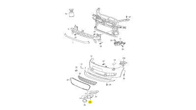 Grila Proiector Bara Fata Stanga Vw 5M0853665K9B9
