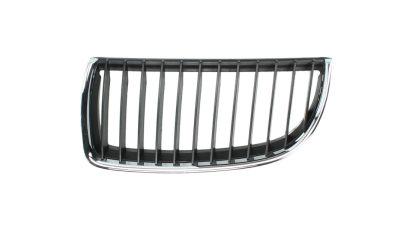 Grila radiator Bmw Seria 3 E90/E91 Model 316-320, Sedan 2004-/Touring, 11.2004-08.2008, stanga, crom/negru, 51137120007, 204005-1