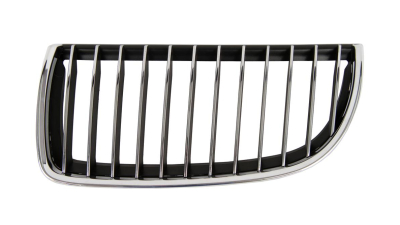 Grila radiator Bmw Seria 3 E90/E91 2004-08.2008 Model 325d, 325i, 325Xi, 330d,330i, 330Xd, 330Xi, 335d, 335i, 335Xi, partea stanga, crom/crom/negru, 51137120009, 204005-3