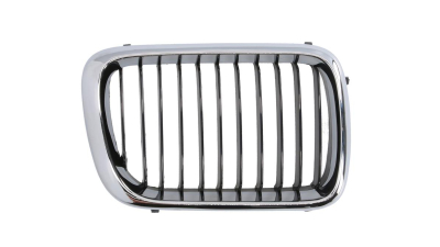 Grila radiator Bmw Seria 3 E36, 1996-03.2000, partea dreapta, crom/negru, 51138195152, 200705-4