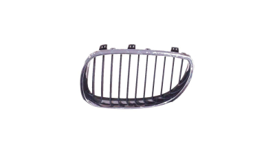 Grila radiator Bmw Seria 5 (E60/E61), 06.2003-06.2010, stanga, crom/crom/negru, 51137027061, 201705-1