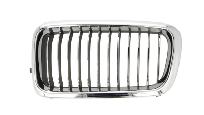 Grila radiator Bmw Seria 7 (E38), 1999-12.2001, stanga, crom/crom/negru, 51138231595, 202205-7