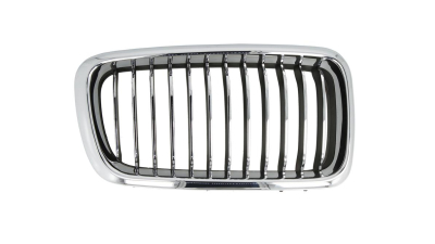 Grila radiator Bmw Seria 7 (E38), 1999-12.2001, dreapta, crom/crom/negru, 51138231596, 202205-8