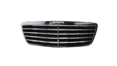 Grila radiator Mercedes Clasa E (W210), 07.1999-03.2003, crom/negru, 2108800683, 501505-1 , 9 bar