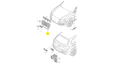 Grila Radiator Vw 8R08536511QP
