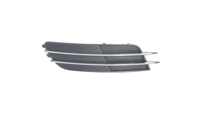 Grila bara fata Audi A6 (C7), 01.2011-06.2014, Stanga, 4G0807681, 13E127-3 fara locas pentru proiectoare,insertie crom