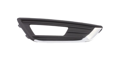 Grila bara fata Ford Focus 3, 10.2014-08.2018, parte montare partea dreapta, cu gaura proiector, cu ornament cromat, RETOV, 32C2276R, Aftermarket, 1873303