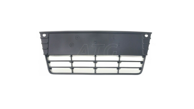 Grila bara fata Ford Focus 3, 12.2010-11.2014, Centru, 1718734, 32C127-5 cu gauri pentru senzori de asistenta la parcare , lucios, negru