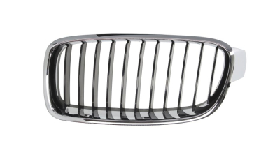 Grila radiator BMW Seria 3 (F30/ 31/ 34/ 35), 01.2012-12.2019, Cromat/Neagru, partea Stanga, 51137255411