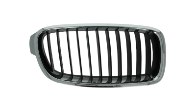 Grila radiator BMW Seria 3 (F30/F31/ F34/ F35), 01.2012-12.2019, Cromat/Neagru, partea Dreapta, 51137255412