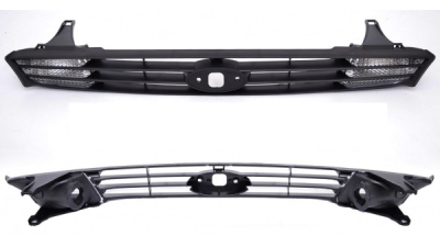 Grila radiator Ford Focus (Daw/Dbw/Dnw/Dfw), 09.1998-2002 negru, cu lampi, TUNING, 320105-5