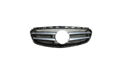 Grila radiator Mercedes Clasa E (W212) Sedan/ Combi, 02.2013-, Gri/Argintiu, Cu Element Grila Argintii , Cu Locas gol Pentru Emblema, 2128850822