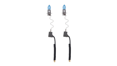 Set 2 becuri auto cu halogen pentru far Race Sport Helium Quartz H3 12V 100W Xenon Effect 5500K 