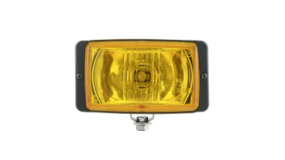 Set Proiectoare auto halogen de drum carcasa neagra geam galben 12/24V 138x78x60mm  set 2 buc
