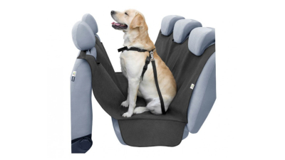 Husa auto protectie caini si pisici husa protectie bancheta ALEX L 127x165cm cu orificiu pentru centura de siguranta a animalului