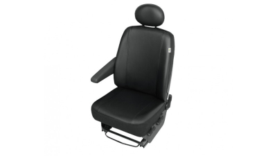 Husa auto scaun sofer microbuz imitatie piele compatibila Airbag scaun DV1 L pentru Citroen Jumpy Fiat Scudo Ford Transit Mercedes Vito Opel Vivaro