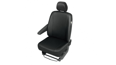 Husa auto scaun sofer Practical DV1 Master imitatie piele neagra pentru Renault Master 3, Opel Movano 3, Nissan NV 400 , dupa 2010