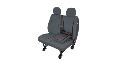 Husa bancheta auto cu 2 locuri cu functie masuta pentru Citroen Jumper Jumpy Fiat Ducato Scudo Ford Transit Iveco Daily Sprinter Vito Nissan Opel Movano Vivaro Peugeot Boxer Expert Renault Master-2009 Trafic VW Caravelle LT Transporter