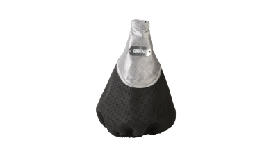 Manson schimbator de viteze din piele perforata, negru + gri Race Sport, husa schimbator