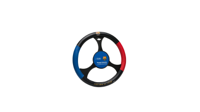 Husa volan FC Barcelona  Culoare Rosu cu Albastru, material PVC , diametru 37-39cm