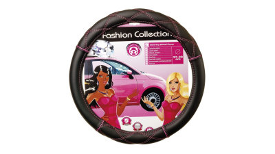 Husa volan Pink Line din piele sintetica  37-39cm , cu cusatura