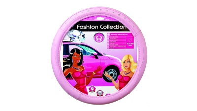 Husa volan Pink Line III din piele sintetica  37-39cm , cu diamante
