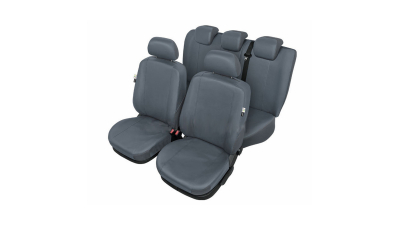 Huse scaune auto imitatie piele VW Golf III, set Fata + Spate, Culoare Gri