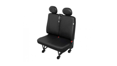 Huse scaun bancheta auto cu 2 locuri din imitatie de piele pentru Jumper Fiat Ducato Ford Transit Iveco Daily Sprinter Boxer Renault Mascot VW Transporter LT Crafter Caravelle