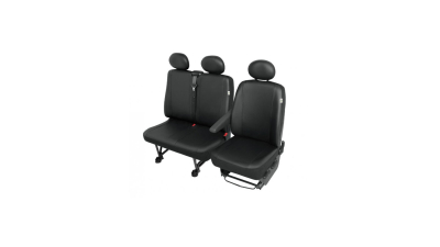 Huse scaune auto imitatie piele pentru Iveco Daily husa scaun sofer si bancheta de 2 locuri + 3 huse tetiere