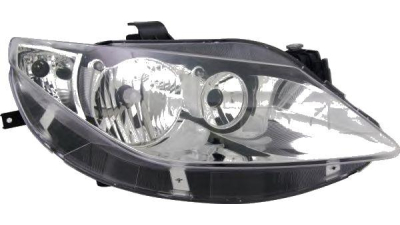 Far Seat Ibiza 04.2008-04.2012 VALEO partea Dreapta, tip bec H7+H7 cu motoras, culoare argintiu