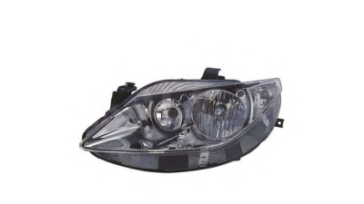 Far Seat Ibiza 04.2008-04.2012 VALEO partea Stanga, tip bec H7+H7 cu motoras, culoare argintiu