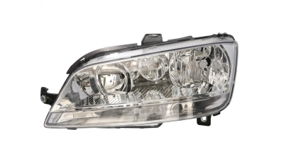 Far Fiat Idea (350), 2006-12.2011, Fiat Multipla (186), 2006-02.2010, TYC partea Stanga, tip bec H1+H1+H7, semnalizator alb