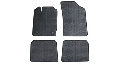 Set covorase auto din cauciuc Renault Clio 2 8.1998-8.2005, Thalia Symbol 1998-2008, Negru, Gledring, 4 buc.