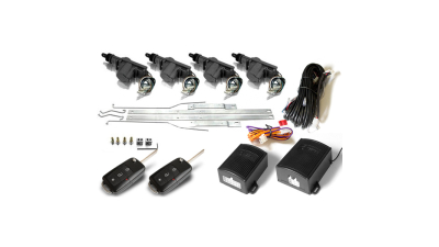 Inchidere centralizata Keetec pentru Skoda Fabia 1 cu telecomanda cu lamela tip briceag, 4 actuatori , 2 telecomenzi si 2 module comanda