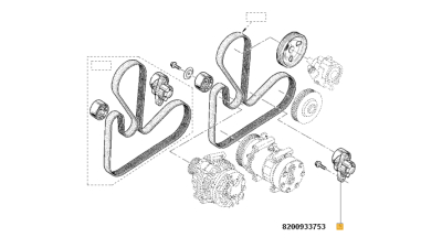 Intinzator Curea Transmisie Dacia Dokker, Duster, Lodgy, Logan, Logan Express, Logan Mcv, Sandero, Solenza; Renault Laguna Iii, Logan I 1.4-1.6lpg 02.03-
