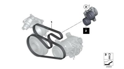 Intinzator Curea Transmisie Cu Role Bmw Seria 1 (F20/F21), 2 (F22, F87), Seria 3 (E90/E91/E92/E93), 3 (F30, F80), 3 (F31), 3 Gran Turismo (F34), 4 (F32, F82), 4 (F33, F83) 1.6d/2.0d/3.0d 12.04-
