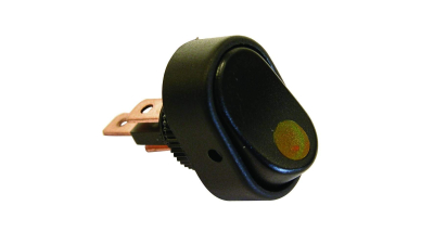 Intrerupator auto Carpoint 12V 30A cu led Galben , 31,20 x 20,00 mm, comutator cu 3 papuci electrici