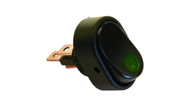 Intrerupator auto Carpoint 12V 30A cu led Verde , 31,20 x 20,00 mm